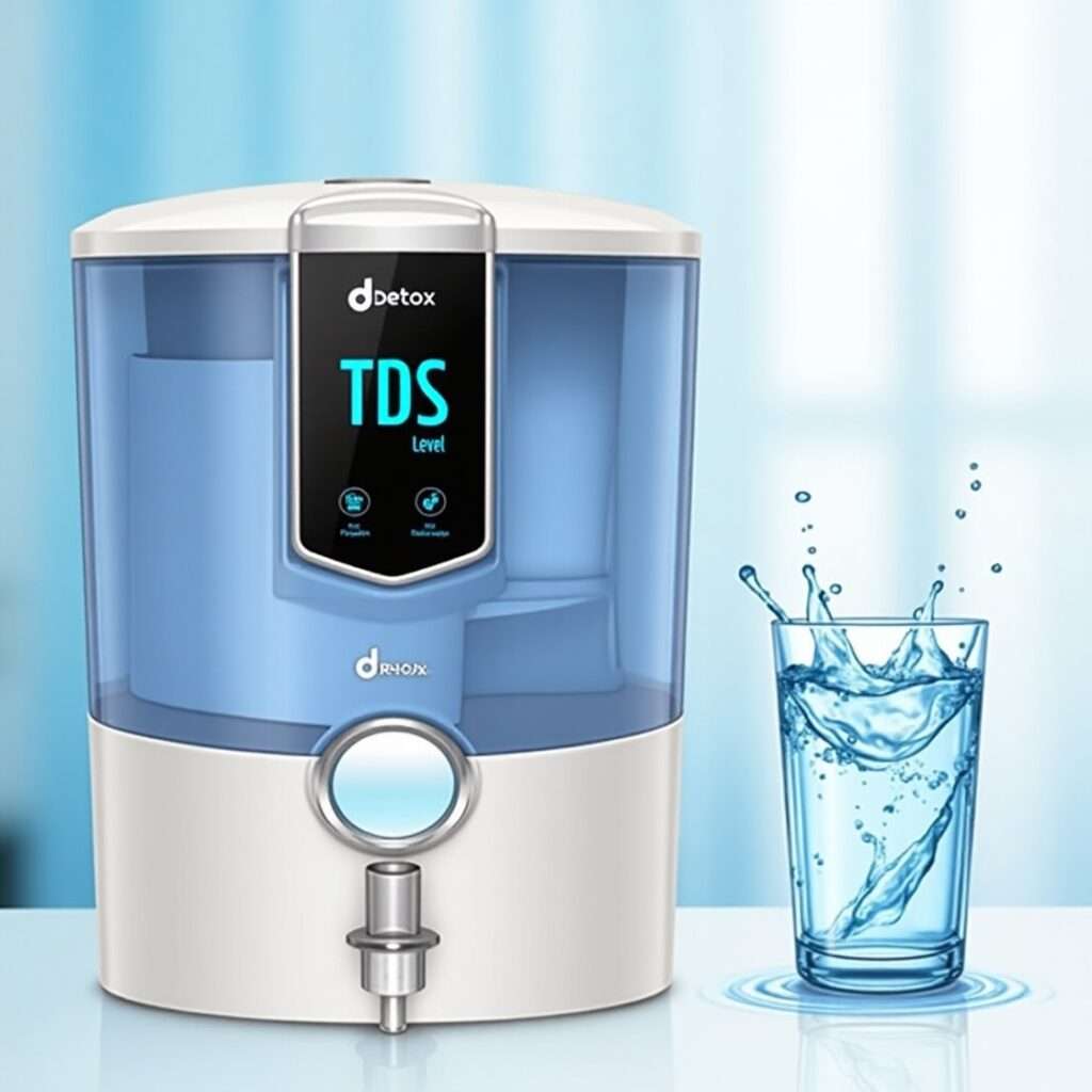 Detox RO Water purifier TDS level